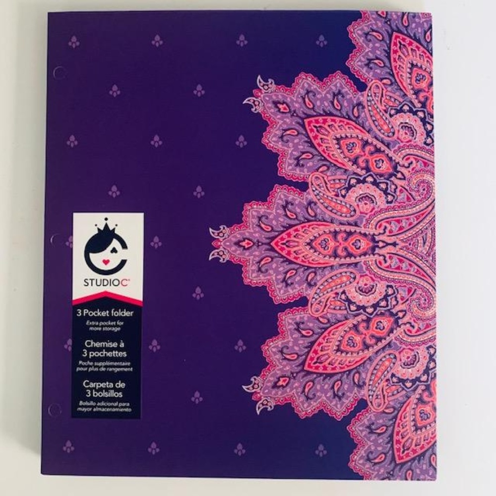 Carolina Pad Studio C 3 pocket folder Purple